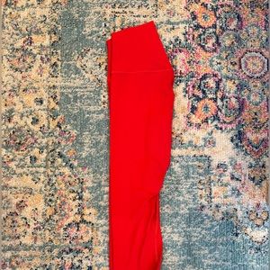 Red Lululemon Align Leggings